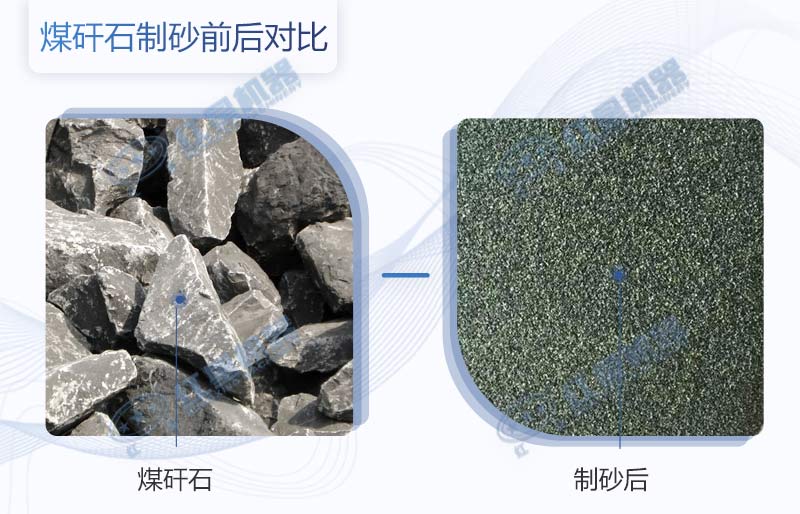 煤矸石的原料与成品
